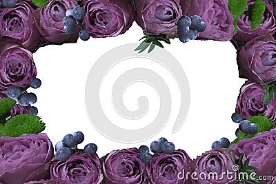 Frame of flowers. png Stock Photo