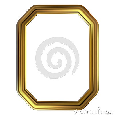 Frame gold clip art Vector Illustration