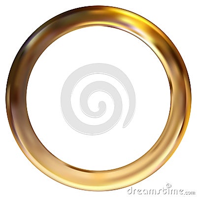 Frame gold ring Vector Illustration