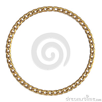 Frame with golden chain Vector Illustration