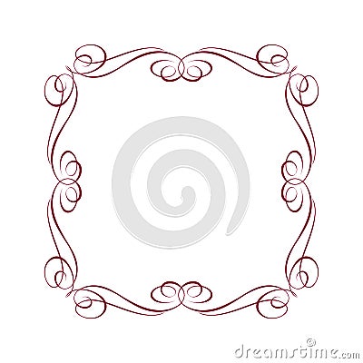 Frame graceful antique.Vector illustration.Space text. Vector Illustration