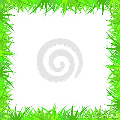 Frame of grass Vector Illustration