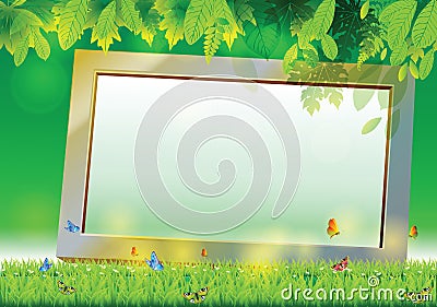 Frame and Lawn Stock Photo