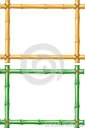 Frame made of bamboo Vector Illustration