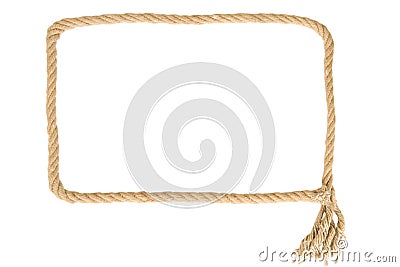 Frame made from rope Stock Photo