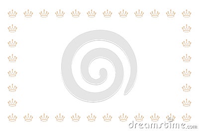 Frame made from royal golden crowns - cdr format Vector Illustration