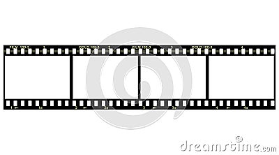 Frame made of slides for four pictures Vector Illustration