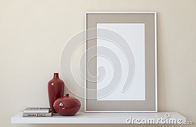 Frame mockup. 3d render. Stock Photo