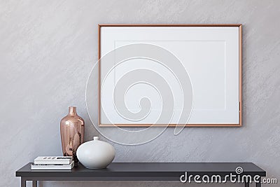 Frame mockup. 3d render. Stock Photo