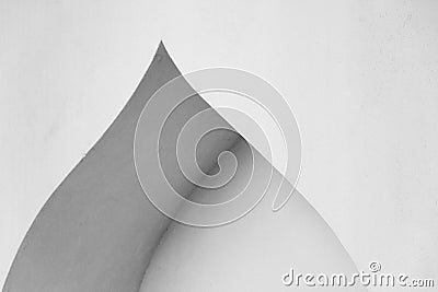 Frame of modern contemporary white grey cement architecture curve background Stock Photo