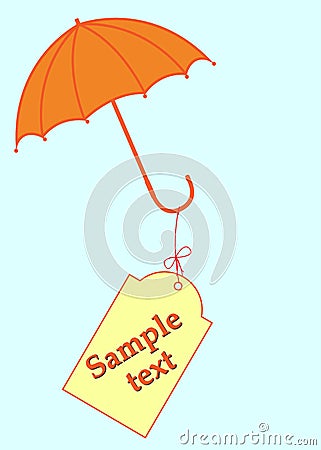 Frame of multi-colored umbrella. Vector Illustration