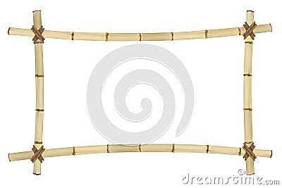Frame of old bamboo sticks. Vector Illustration