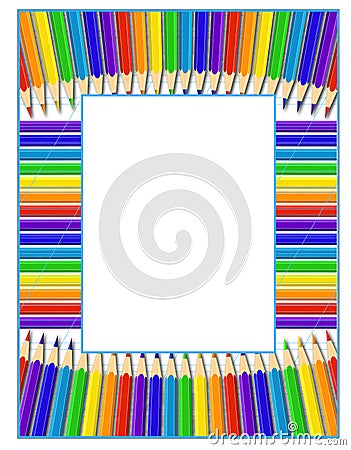 Frame of pencils Stock Photo