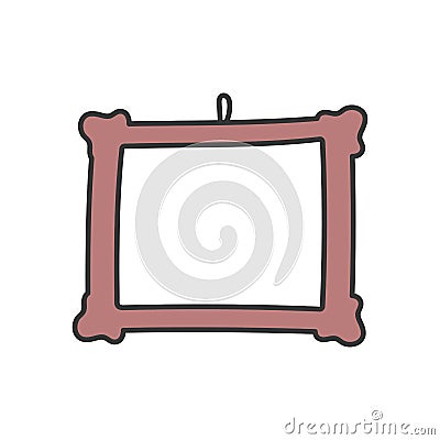 Frame photo hanging empty icon Vector Illustration