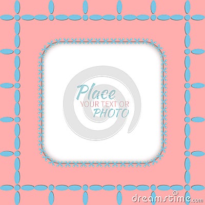 Frame for photo pink Stock Photo