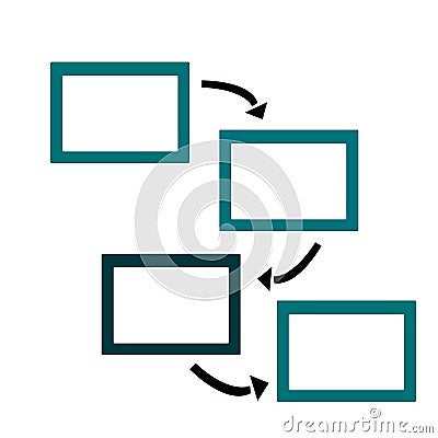 Frame for photo or text with arrows Vector Illustration