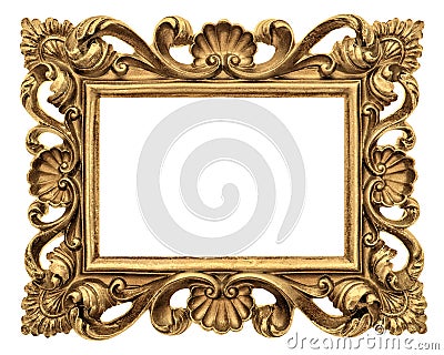 Frame picture, photo, image. Vintage golden baroque object Stock Photo