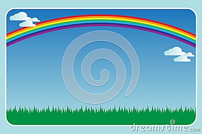 Frame with a rainbow Vector Illustration