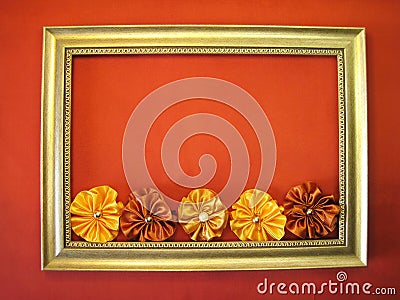 Frame and ribbons Stock Photo