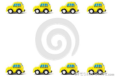 Frame of Schoolbus Toy car Stock Photo