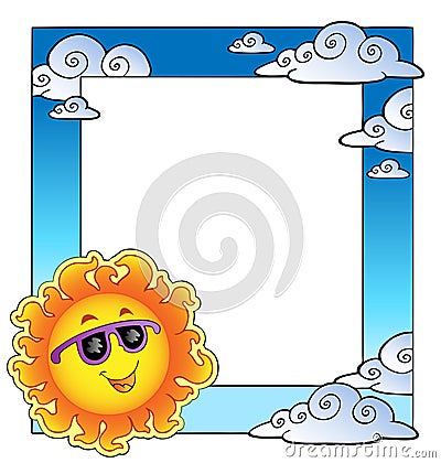 Frame with summertime theme 2 Vector Illustration