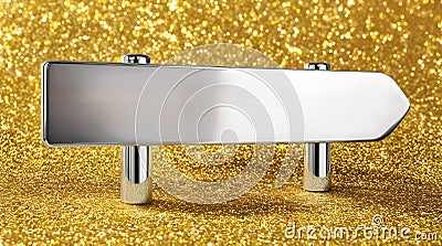 frame for text, customizable rectangular road sign template for text and ads Stock Photo