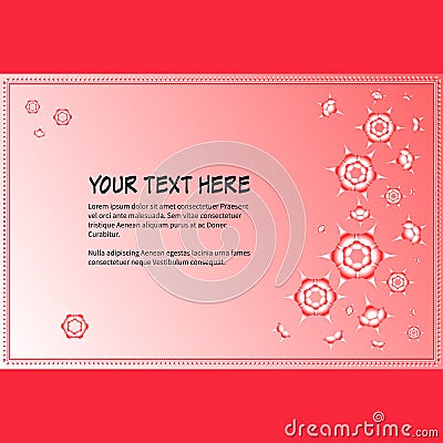 Frame for text with elegant abstract floral motif Vector Illustration