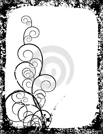 Frame Texture with Swirl Vector Illustration