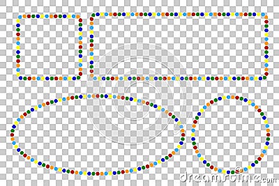 Frame - Various Color Dots Vector Illustration