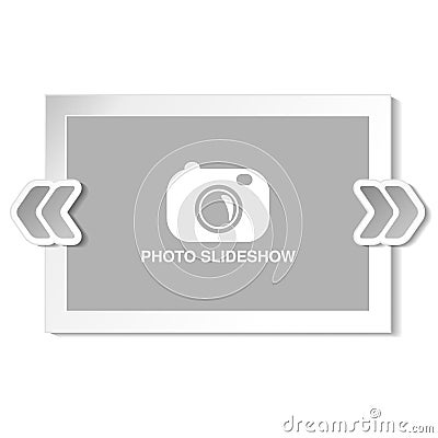 Frame for website slideshow, presentation or series of projected images, photographic slides or online photo album layout Vector Illustration