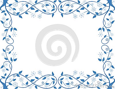 Frame of winter tree Vector Illustration