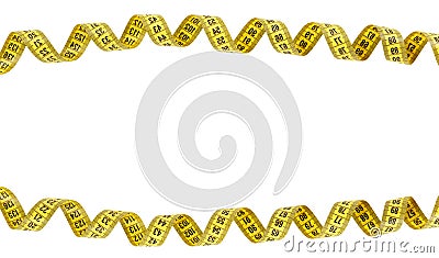 Frame of yellow measuring tape Stock Photo