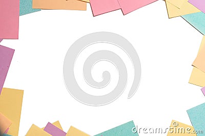 Framed Background of many reminder notes Stock Photo