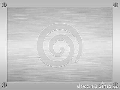 Framed brushed steel metal Vector Illustration