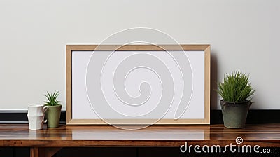 Minimalist Framed Mockup In The Style Of Constant Permeke Stock Photo