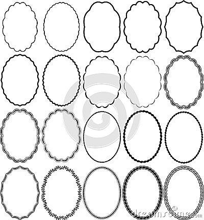 Frames oval Vector Illustration