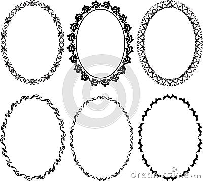 Frames oval Vector Illustration