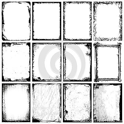 Frames and Textures Vector Illustration