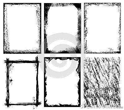 Frames and Textures Vector Illustration