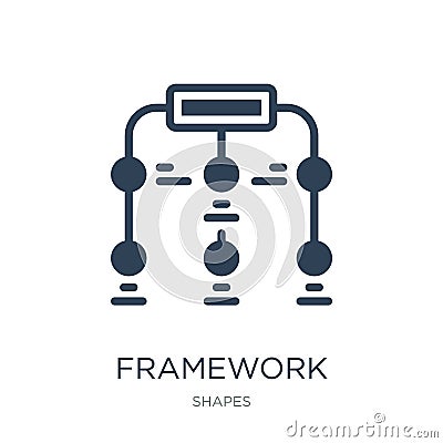 framework icon in trendy design style. framework icon isolated on white background. framework vector icon simple and modern flat Vector Illustration