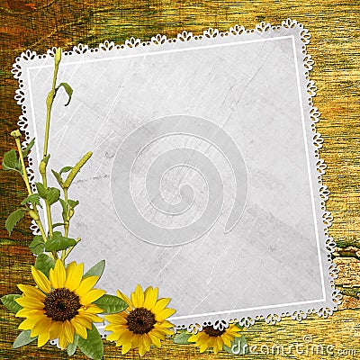 Framework for invitation or congratulation. Stock Photo