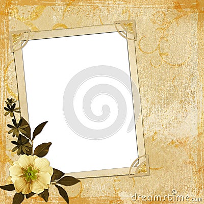 Framework for invitation or congratulation. Stock Photo