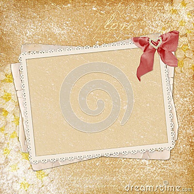 Framework for invitation or congratulation. Stock Photo