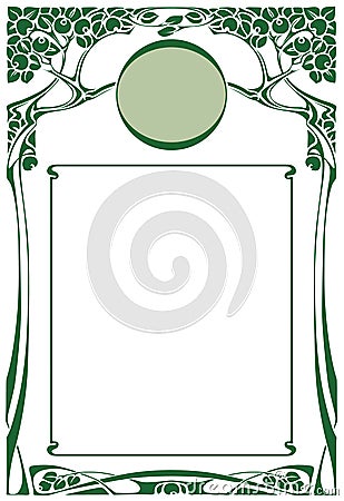 Framework in style art-nouveau Vector Illustration