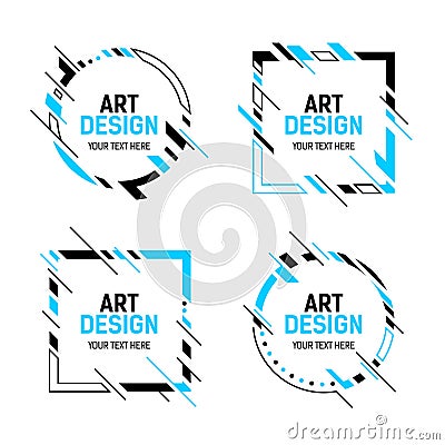 416_Vector frame for text Modern Art graphics for hipsters stylish Vector Illustration