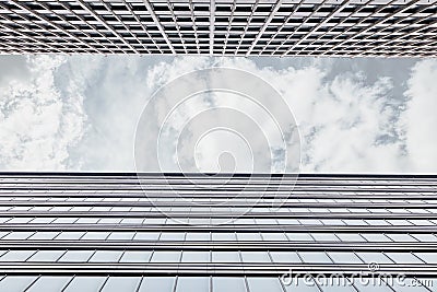 Framing With The Facade Of The Office Building Stock Photo