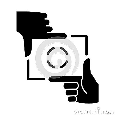 Framing hands icon, vector illustration Vector Illustration