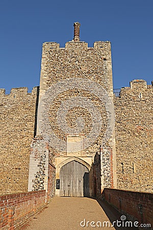 Framlingham Castle Grand Entrance Stock Photo