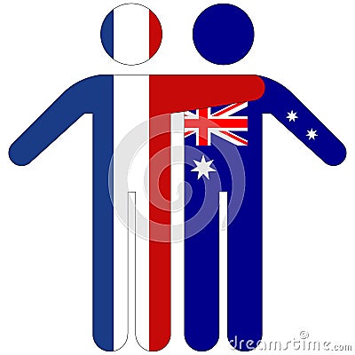 France - Australia / friendship concept Stock Photo