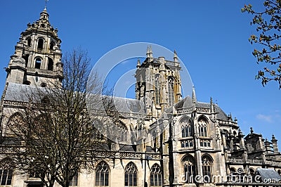 France, church of Argentan in Normandie Stock Photo